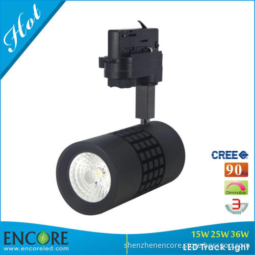 WW warm white 2700K 3000K Cree cob high quality lens led track light 25w for store